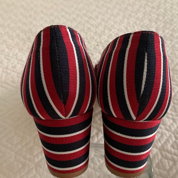 Talbots Kelsey Striped Block Heel - Picture 2 of 3